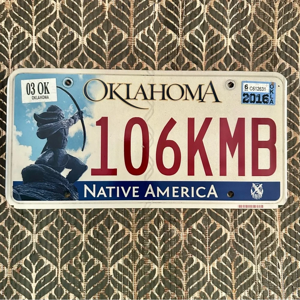 Oklahoma Native America License Plate